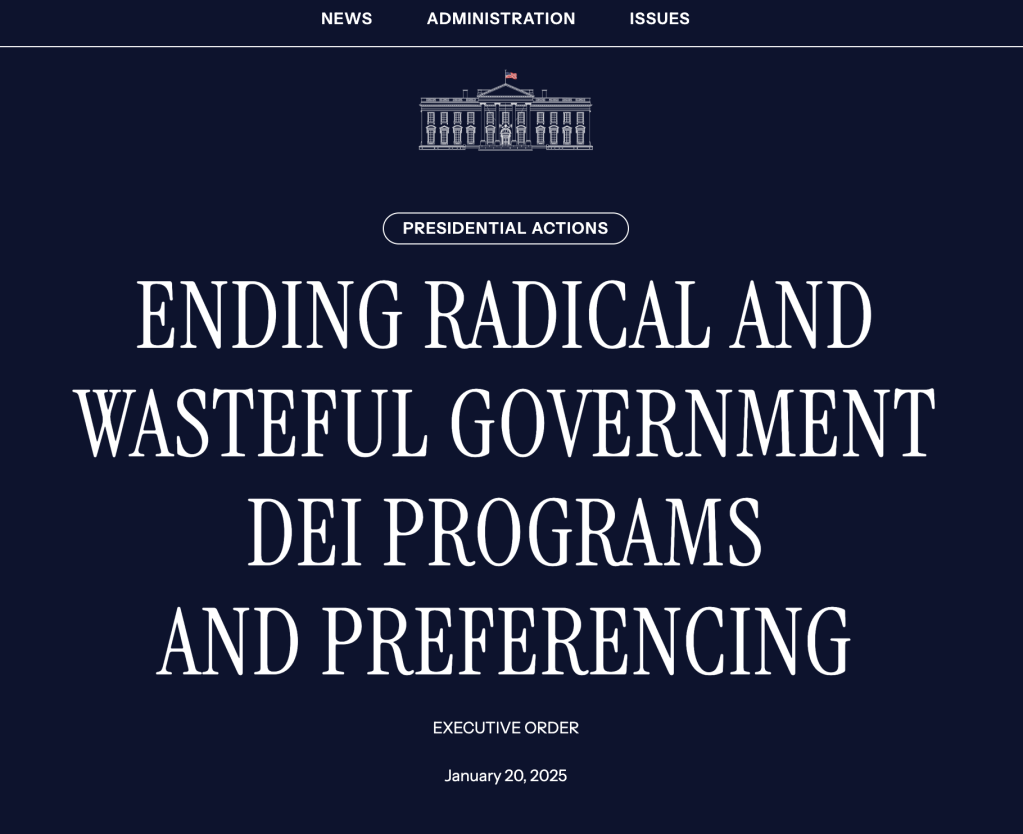 Executive Order from #47 that reads, "Ending Radical and Wasteful Government DEI Programs and Preferencing."